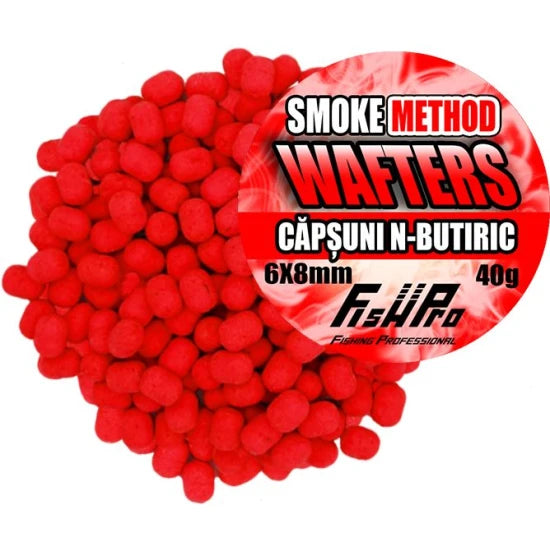 Wafters Fish Pro Method Smoke, Capsuni N-butyric, 6x8cm, 40g