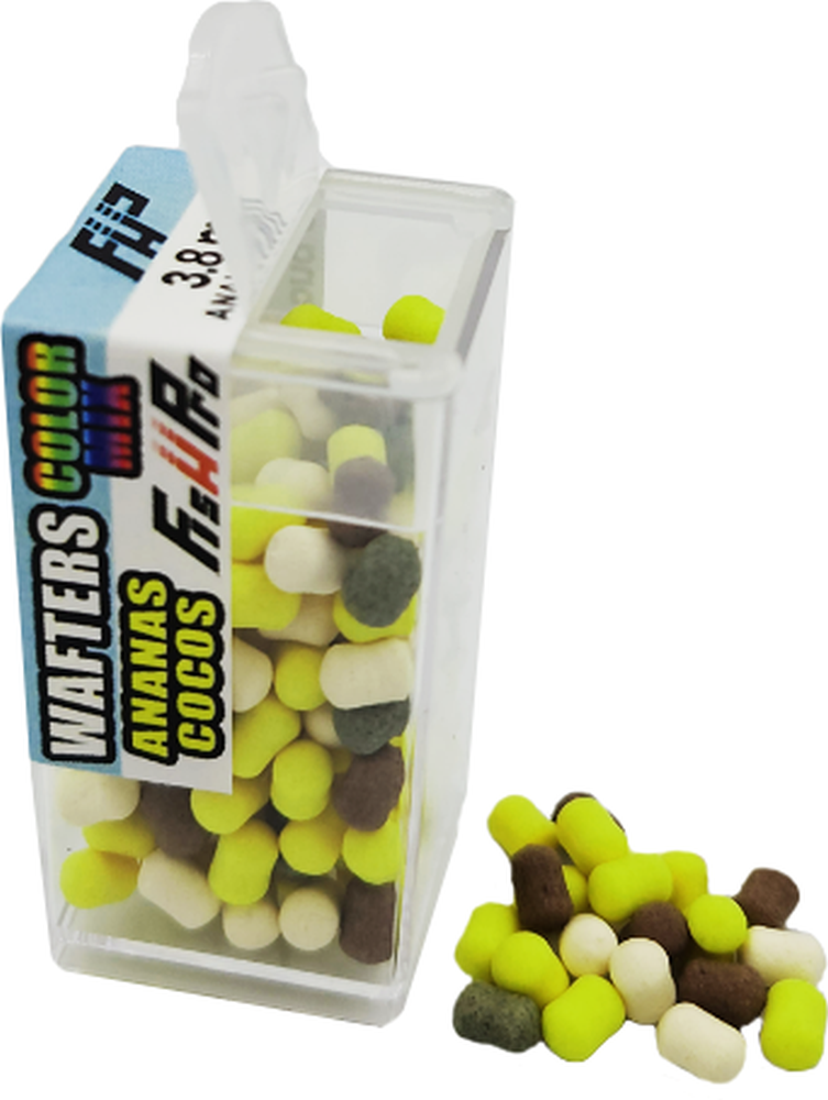 Wafters Fish Pro Color Mix, Ananas Cocos, 3.8x5mm, 200buc