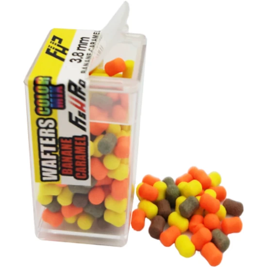 Wafters Fish Pro Color Mix, Banane Caramel, 3.8x5mm, 200buc