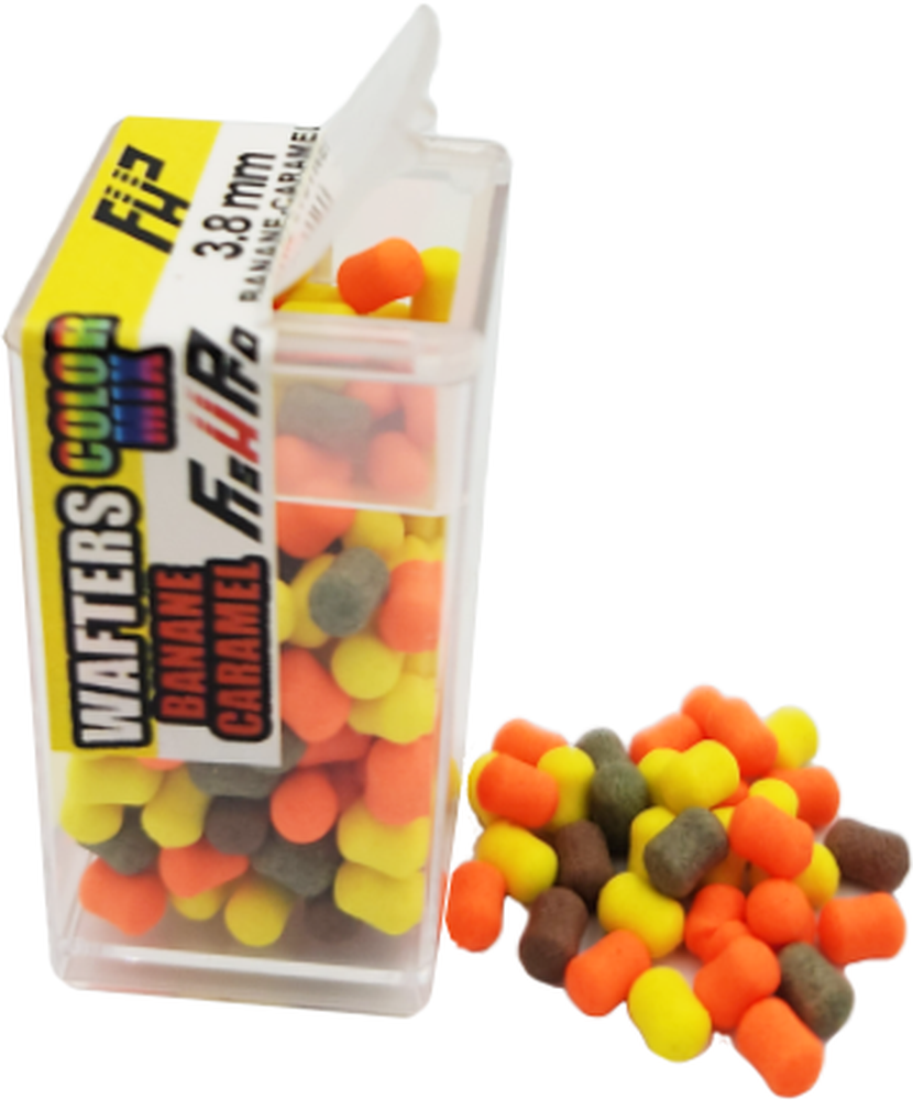 Wafters Fish Pro Color Mix, Banane Caramel, 3.8x5mm, 200buc