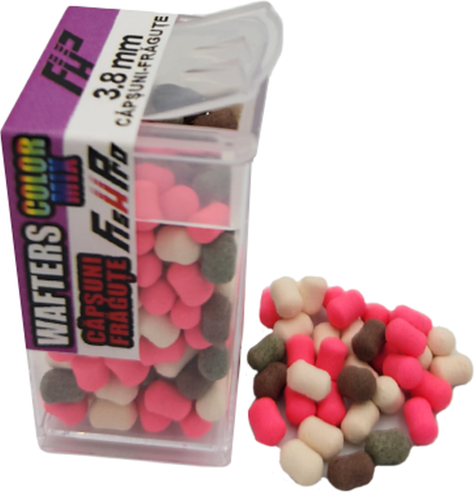 Wafters Fish Pro Color Mix, Capsuni Fragute, 3.8x5mm, 200buc