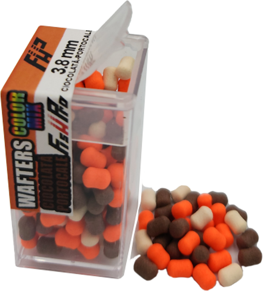 Wafters Fish Pro Color Mix, Ciocolata Portocale, 3.8x5mm, 200buc