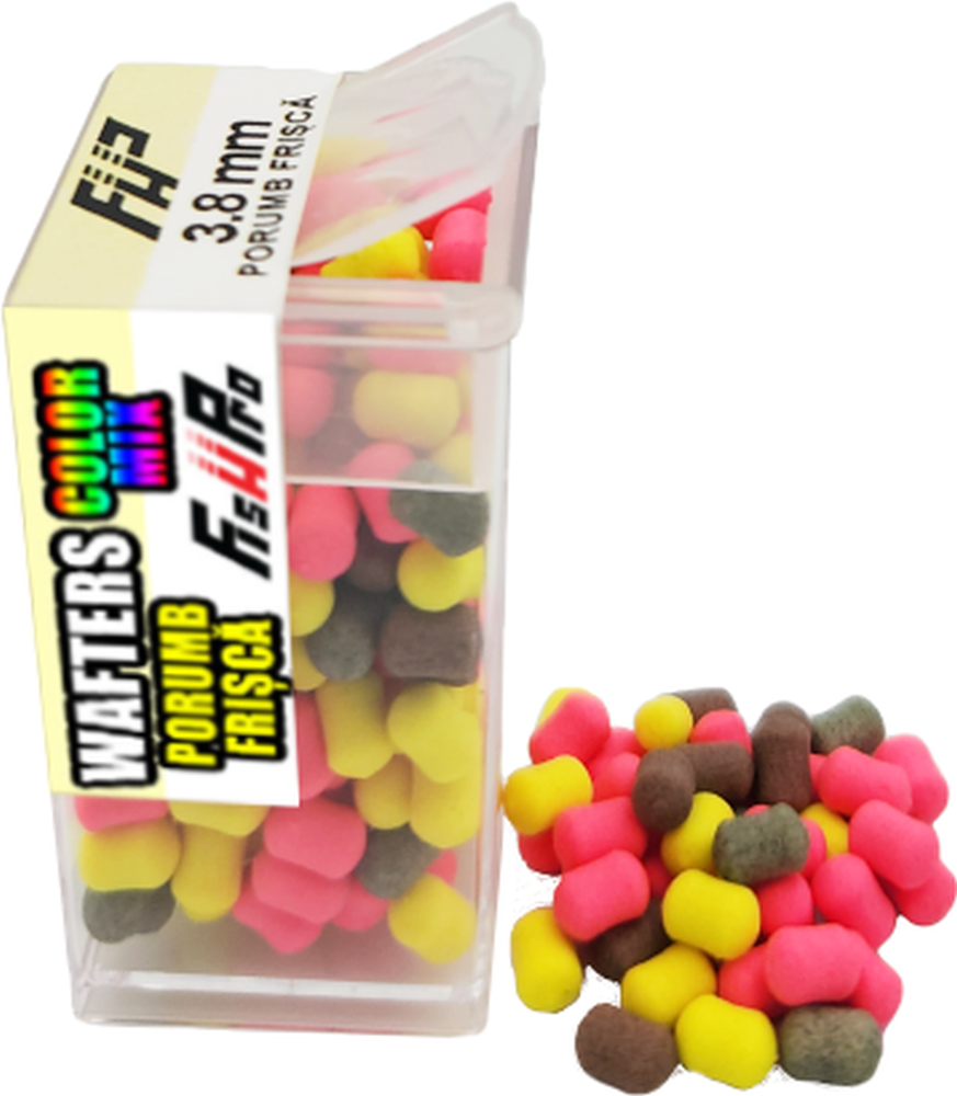 Wafters Fish Pro Color Mix, Porumb Frisca, 3.8x5mm, 200buc