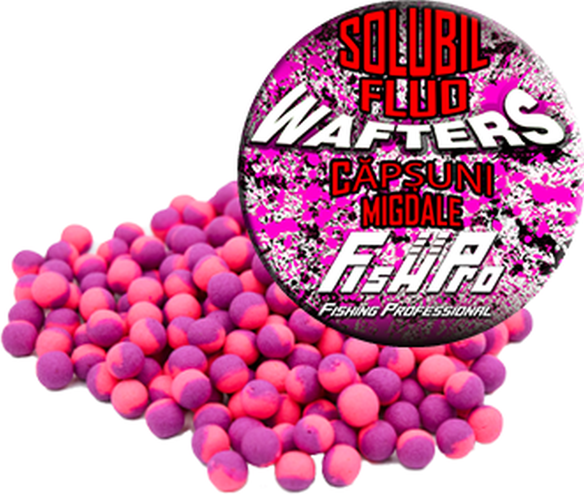 Wafters Fish Pro Solubile Fluo, Capsuni Migdale, 8mm, 40g