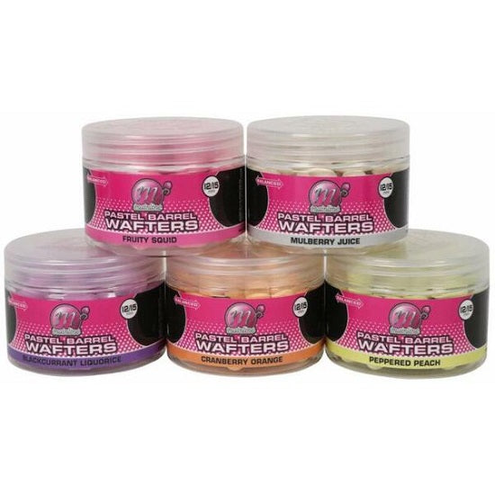 Wafters MAINLINE Barrels, Cranberry, Orange, 12x15mm
