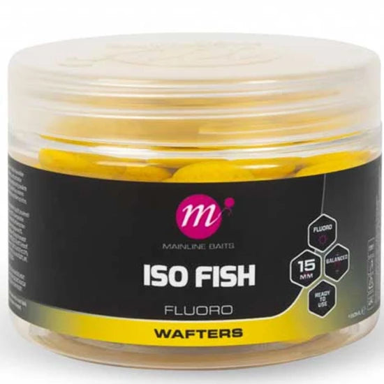 Wafters Mainline Fluoro Yellow, Iso Fish, 15mm
