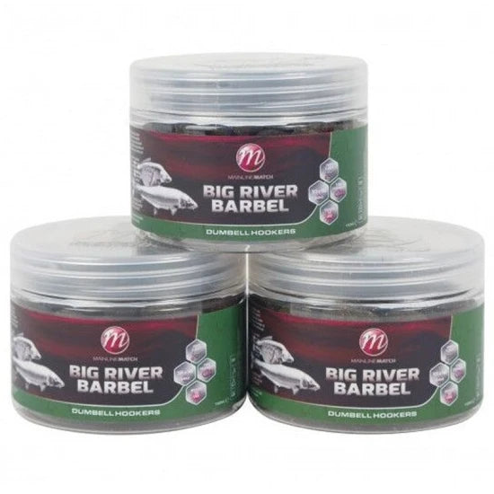 Wafters Mainline Match Dumbell Hookers Big River Barbel, Yellow, Essential Cell, 10x12mm, 150ml