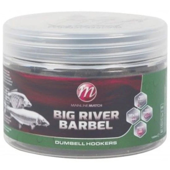 Wafters Mainline Match Dumbell Hookers Big River Barbel, Yellow, Essential Cell, 15x18mm, 150ml