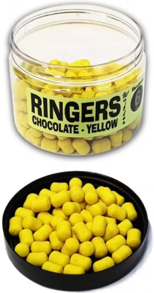 Wafters RINGERS Bandem, Yellow, Chocolate , 6mm, 70g