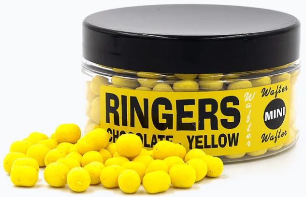 Wafters Ringers Mini, Yellow, Chocolate , 4.5mm, 100g
