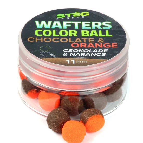 Wafters Steg Color Ball, Ciocolata-portocala, 11mm, 15g