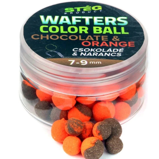 Wafters Steg Color Ball, Ciocolata-portocala, 7-9mm, 15g