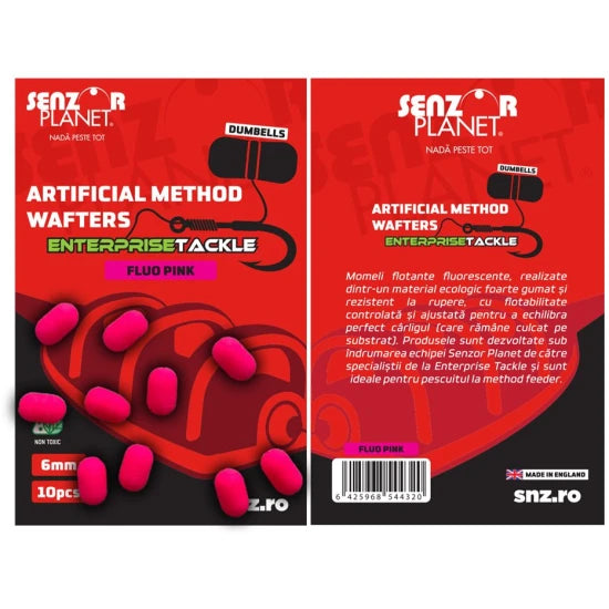 Wafters Senzor Method Enterprise Tackle Dumbells, Fluo Pink, 6mm, 10buc/pac