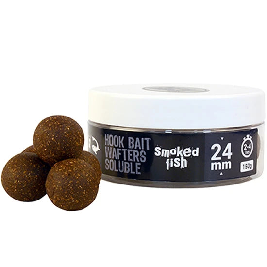 Wafters The One Hook Bait Solubile, 24mm, Black - Smoked Fish