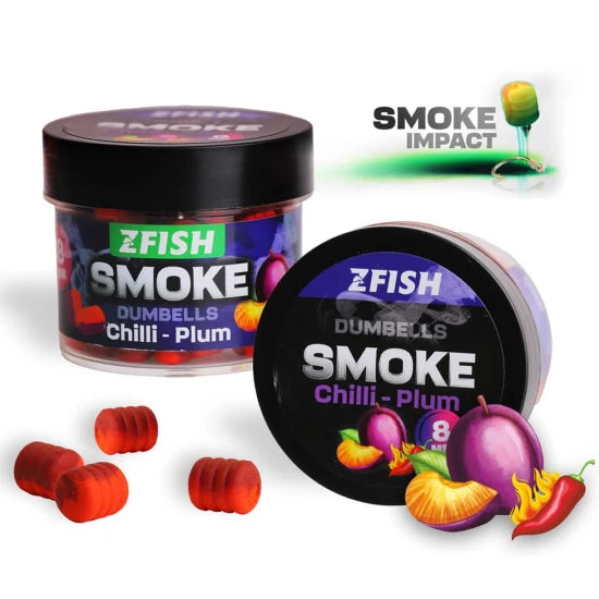 Wafters  Zfish Smoke Pop Up Dumbells 8 Mm, Chilli-plum, 20g
