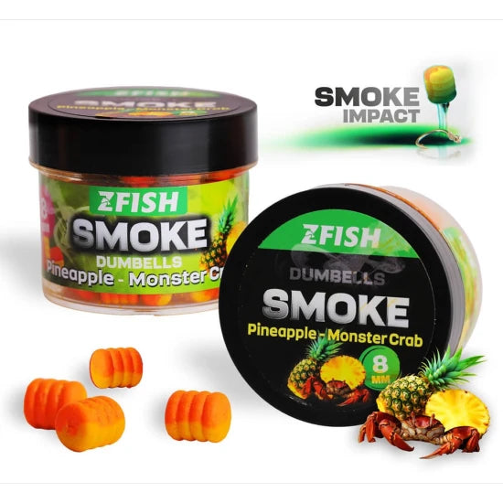 Wafters  Zfish Smoke Pop Up Dumbells 8 Mm, Pineapple-monster Crab, 20g