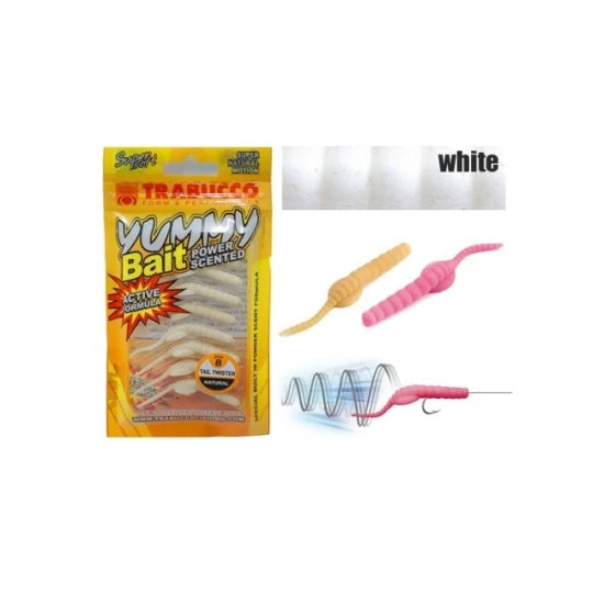 Yummy Trabucco  Bait Tail Dancer 3cm 8 Buc/plic Alb