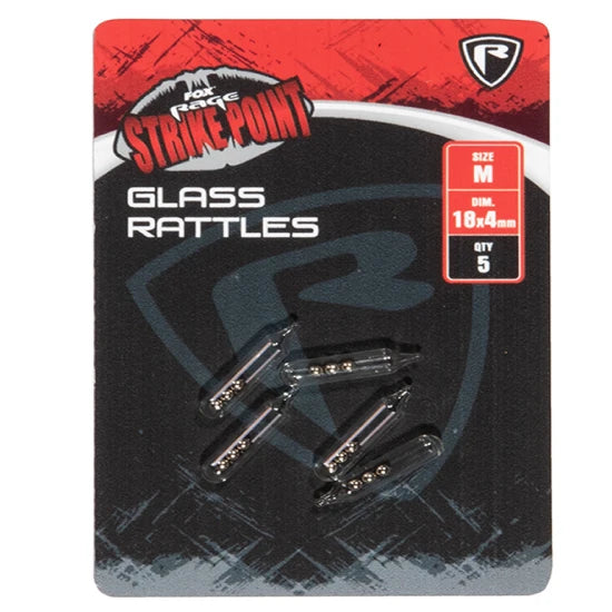 Zarnoitoare Sticla Fox Rage Strike Point Glass Rattle Medium, 5buc
