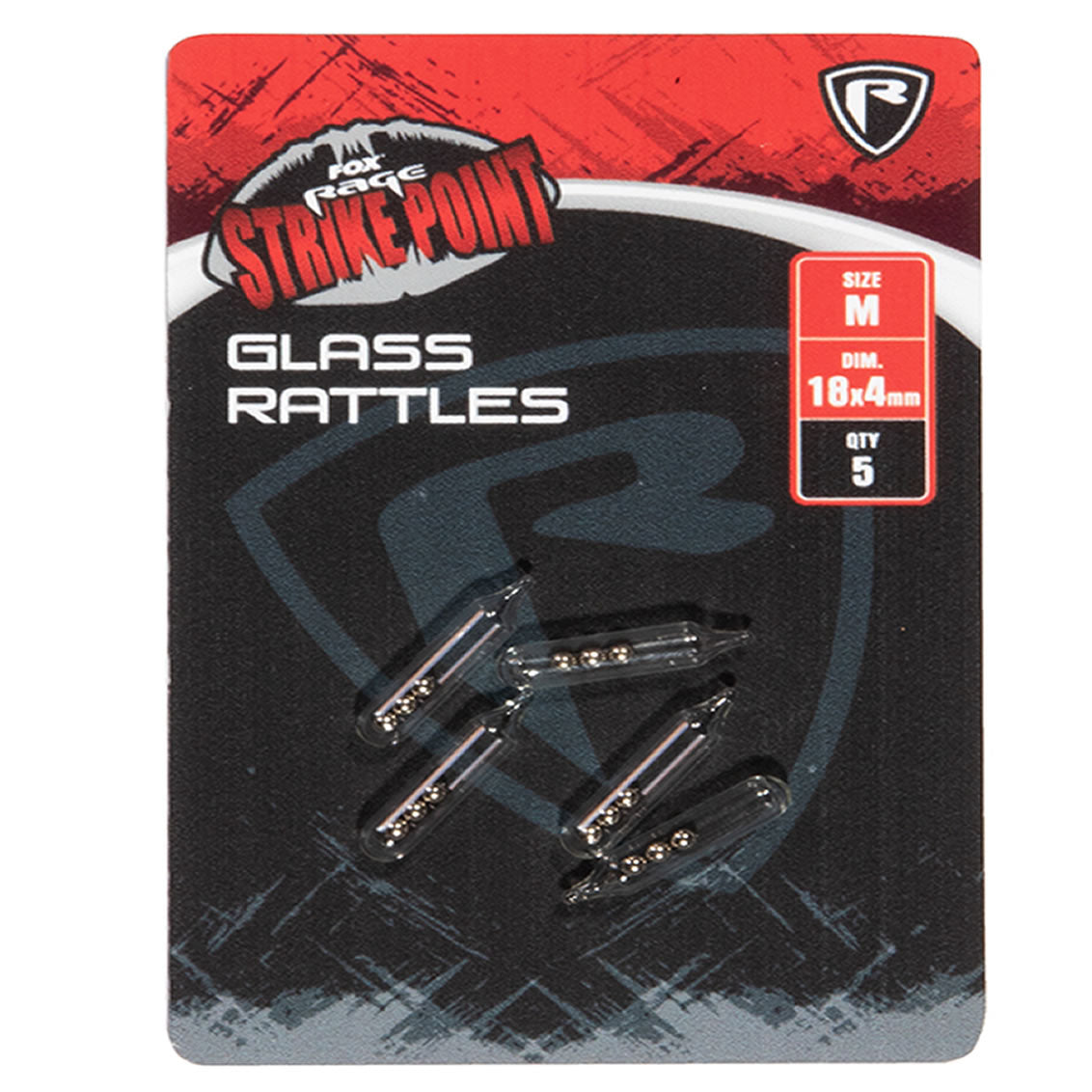Zarnoitoare Sticla Fox Rage Strike Point Glass Rattle Medium, 5buc